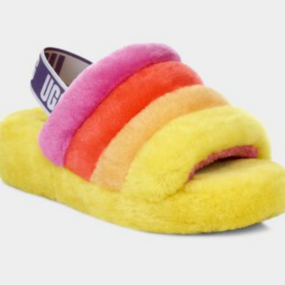 UGG women's Pride Fluff Yeah Slide - Picture 1 of 6